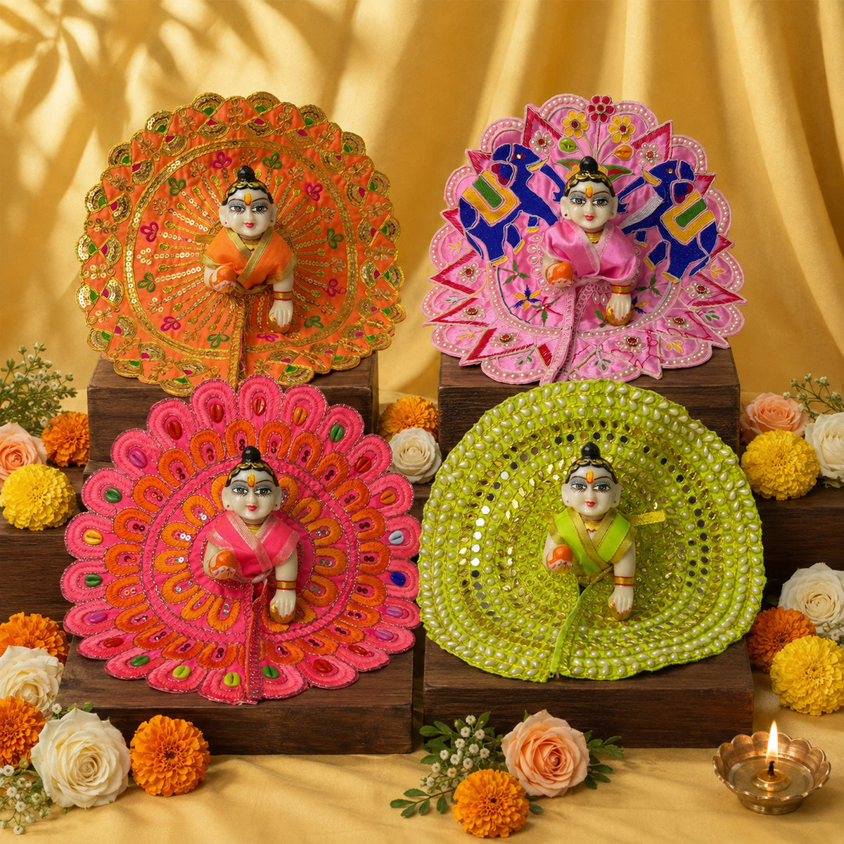 Gokul Nitya Seva Laddu Gopal Dresses (Set of 4)