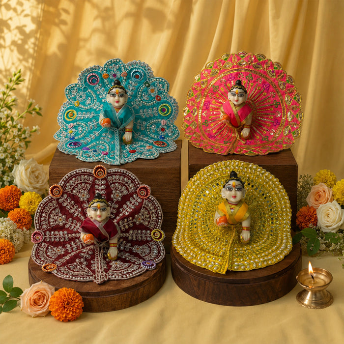 Vrindavan Nitya Seva Laddu Gopal Dresses (Set of 4)