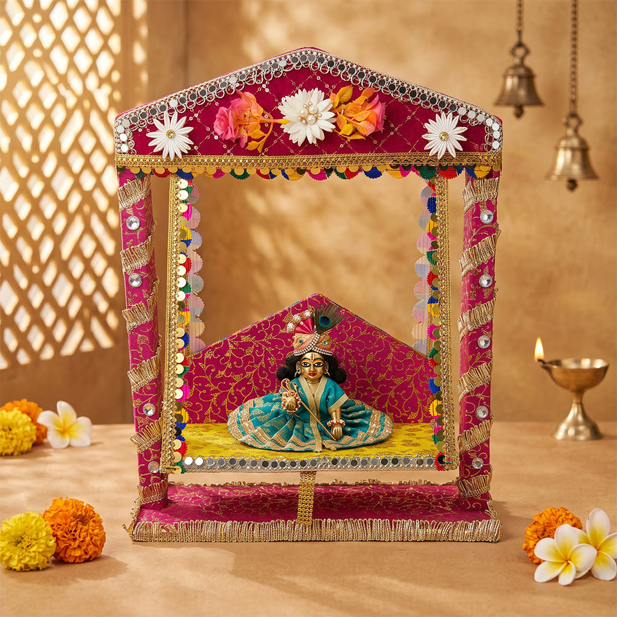 Gokul Dham Laddu Gopal Jhula | Rani Pink